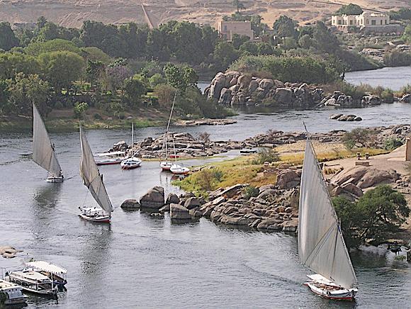 romanticke feluky na Nile v Asuane